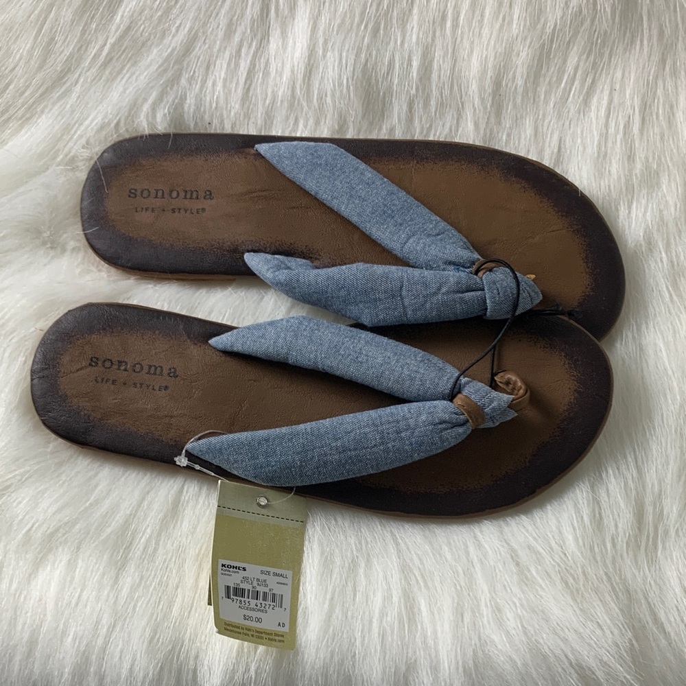 Sonoma Tan and Gray Flip-Flops